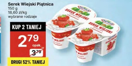 Piątnica Serek wiejski z truskawkami 150 g