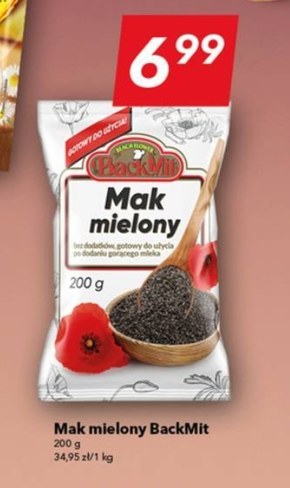 BackMit Mak mielony 200 g niska cena