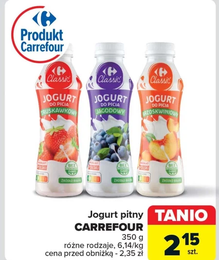 Jogurt pitny Carrefour