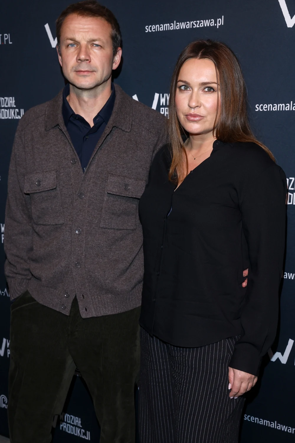 Lesław Żurek z żoną Katarzyną Misiewicz na premierze