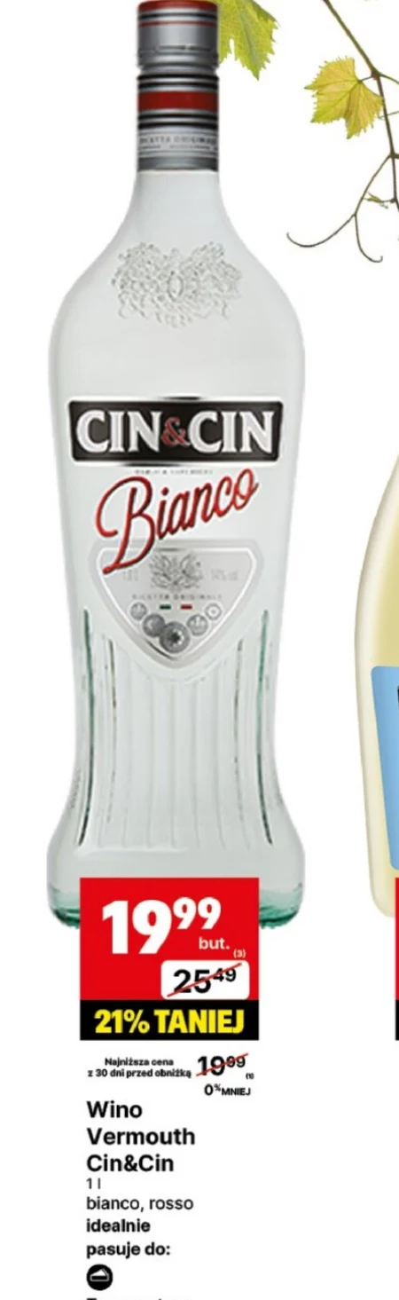 Cin&Cin Bianco Aromatyzowane wino białe słodkie 1 l