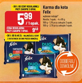 FELIX Deliciously Sliced Rybne Smaki Mokra karma dla kota 4x80 g niska cena