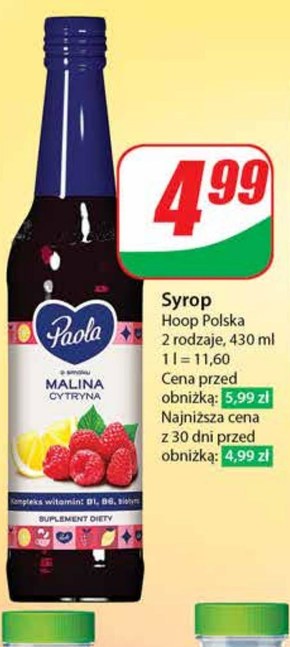 Hoop Cola Suplement diety syrop 430 ml niska cena