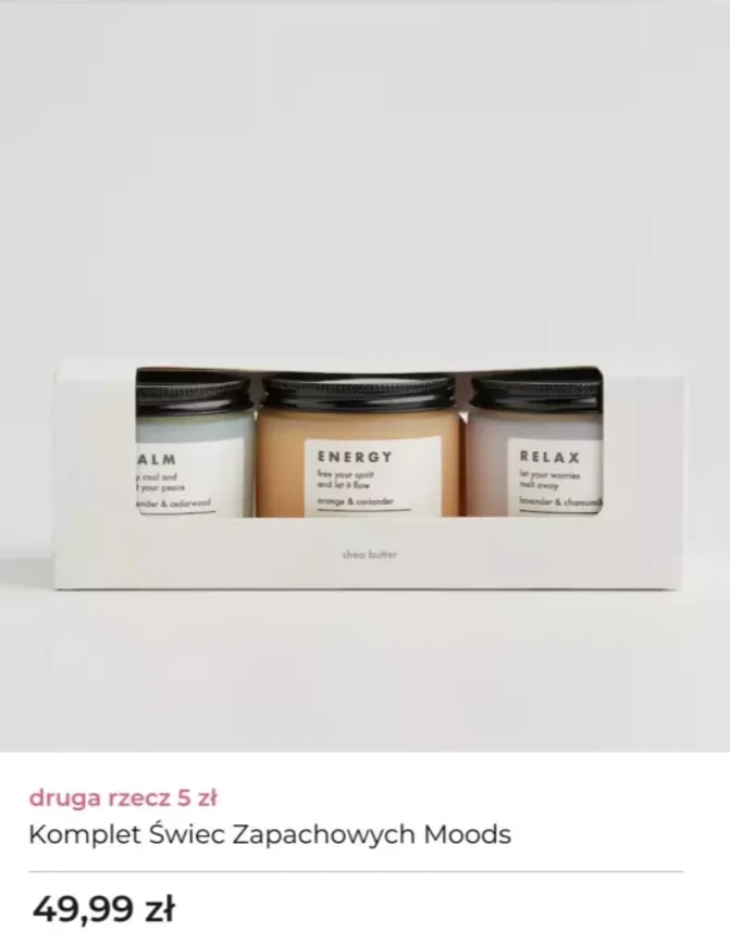 Komplet świec zapachowych Moods (49,99 zł)