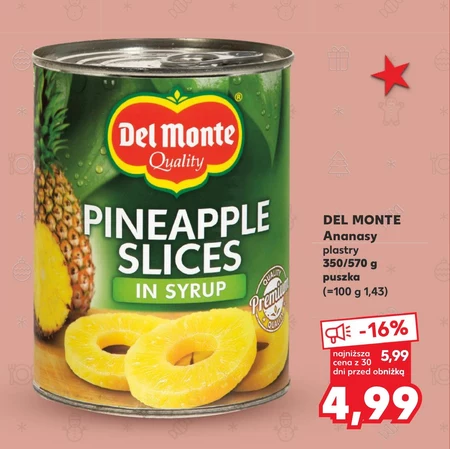 Ananas w puszce Del Monte