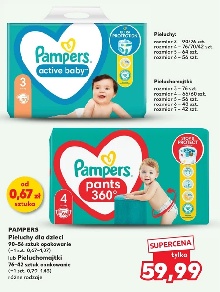 Pieluchomajtki Pampers