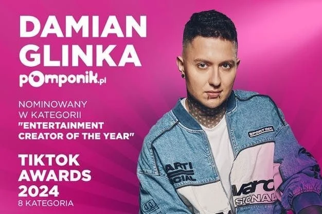 Damian Glinka z nominacją do TikTok Awards 2024