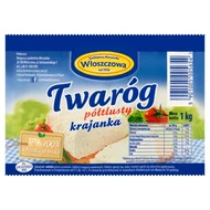 Włoszczowa Twaróg półtłusty krajanka 1 kg