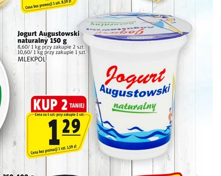 Mlekpol Jogurt Augustowski naturalny 150 g