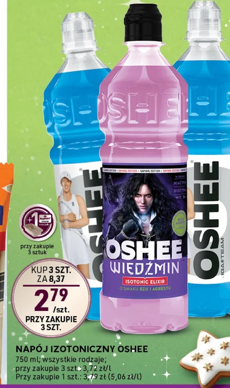 Oshee Wiedźmin Isotonic Elixir Napój izotoniczny niegazowany o smaku bzu i agrestu 0,75 l