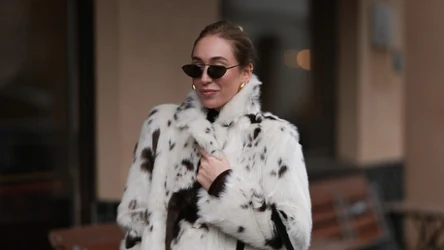 Sonia Lyson w najmodniejszym w tym sezonie futerku.