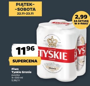 Tyskie Piwo jasne 2 l (4 x 0,5 l) niska cena