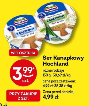 Hochland Kremowy serek twarogowy kanapkowy ze szczypiorkiem 130 g niska cena