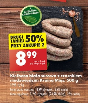 Kiełbasa biała Kraina Mięs niska cena