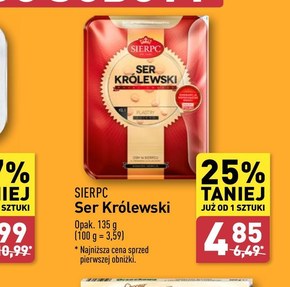 Sierpc Ser królewski plastry 135 g niska cena