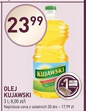 Kujawski Olej rzepakowy z pierwszego tłoczenia 3 l niska cena