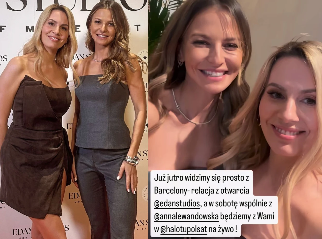 Agnieszka Hyży na otwarciu "Edan Studios" Anny Lewandowskiej / Instagram: @agnieszka_hyzy