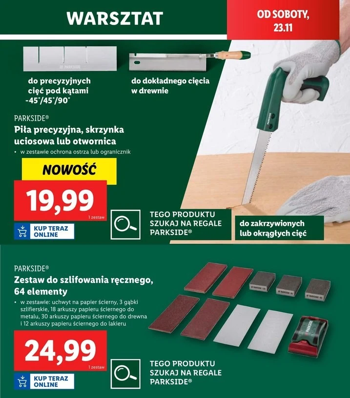 Piła precyzyjna i zestaw do szlifowania ręcznego w Lidlu Piła precyzyjna i zestaw do szlifowania ręcznego w Lidlu