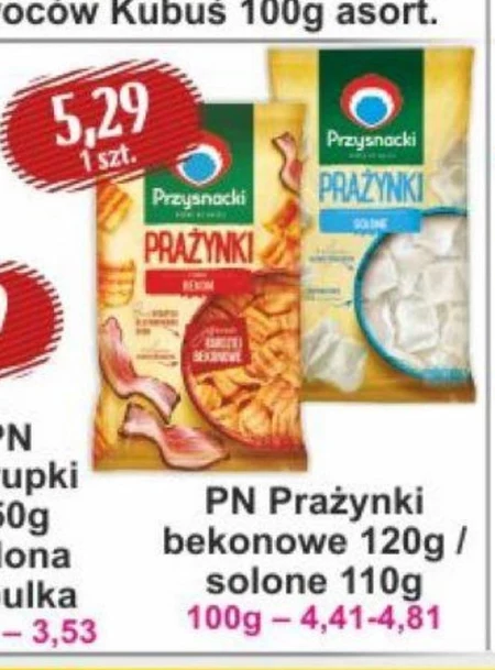 Przysnacki Prażynki o smaku bekon 120 g