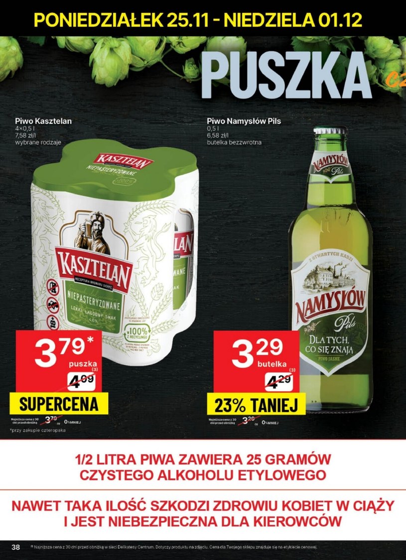 Gazetka: Świąteczna cena w Delikatesach Centrum  - strona 38