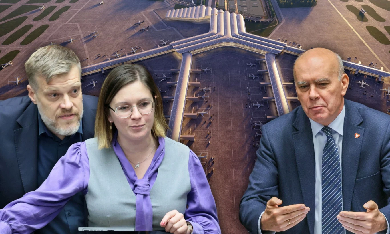 Burza wokół CPK w Sejmie. Na zdjęciu od lewej: Adrian Zandberg, Paulina Matysiak i Krzysztof Gadowski Burza wokół CPK w Sejmie. Na zdjęciu od lewej: Adrian Zandberg, Paulina Matysiak i Krzysztof Gadowski
