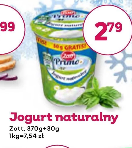 Zott Primo Jogurt naturalny 400 g