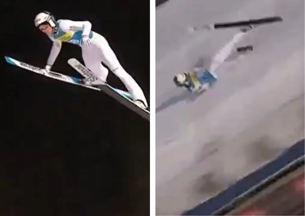 Domen Prevc zaliczył poważnie wyglądający upadek w Lillehammer Domen Prevc zaliczył poważnie wyglądający upadek w Lillehammer