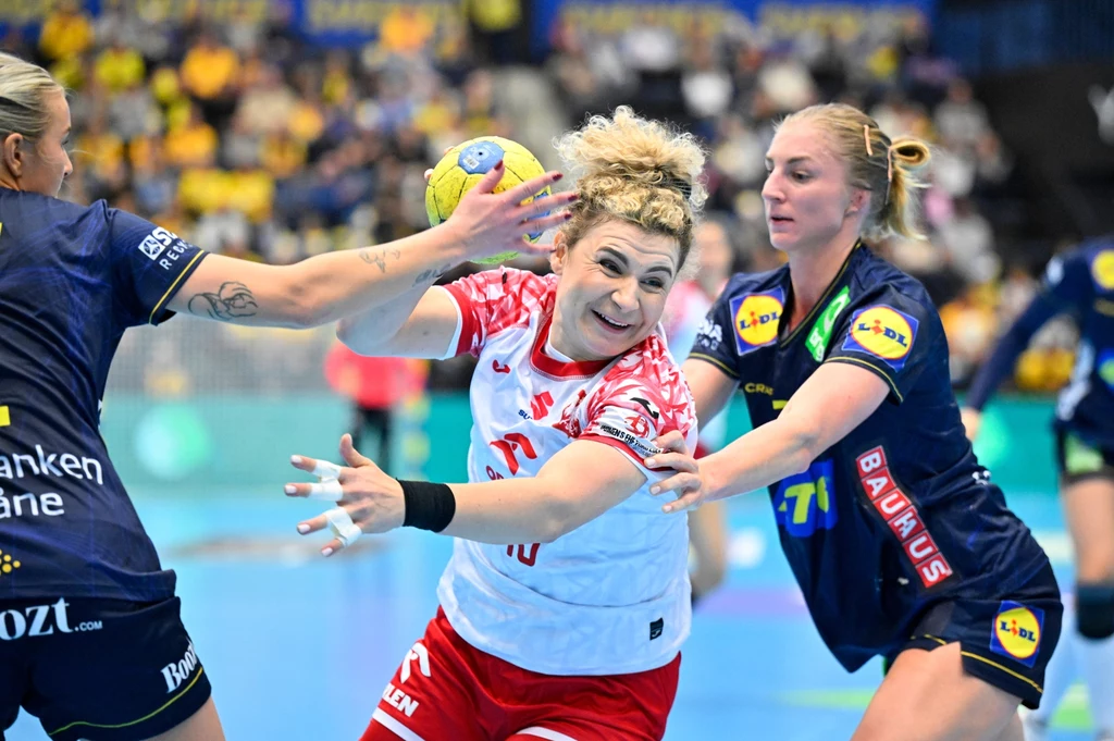 Sylwia Matuszczyk w meczu ze Szwecją w Ystad Sylwia Matuszczyk w meczu ze Szwecją w Ystad