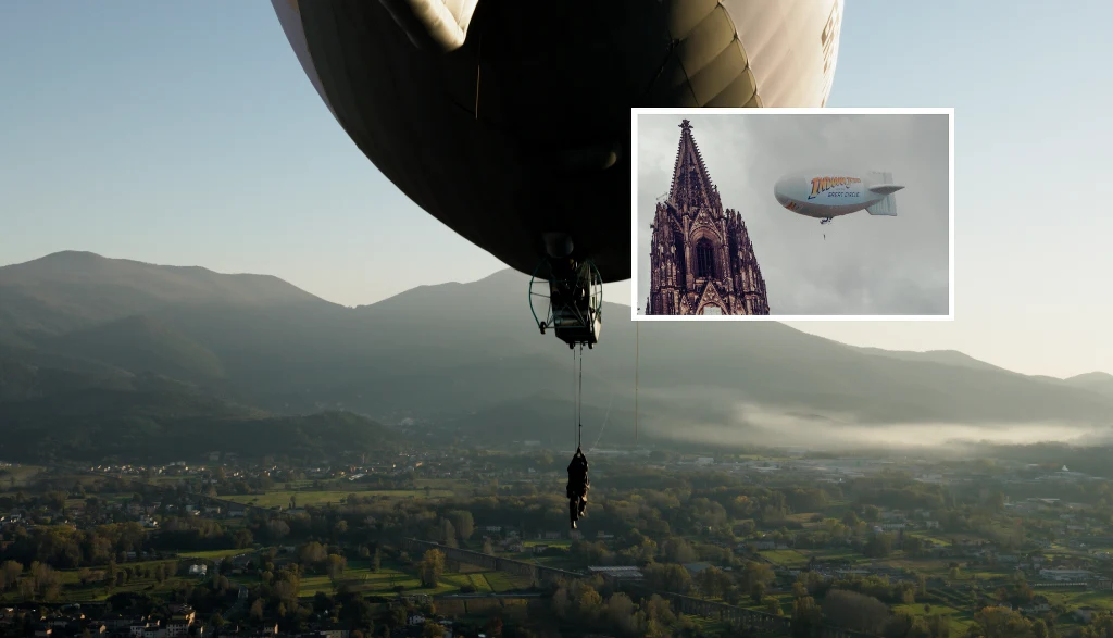 Sterowiec Indiany Jones wzniósł się nad Europę. Szaleństwo fanów!