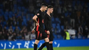 Robert Lewandowski i Gavi w barwach FC Barcelona