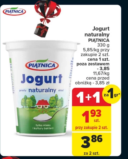Piątnica Jogurt naturalny 330 g
