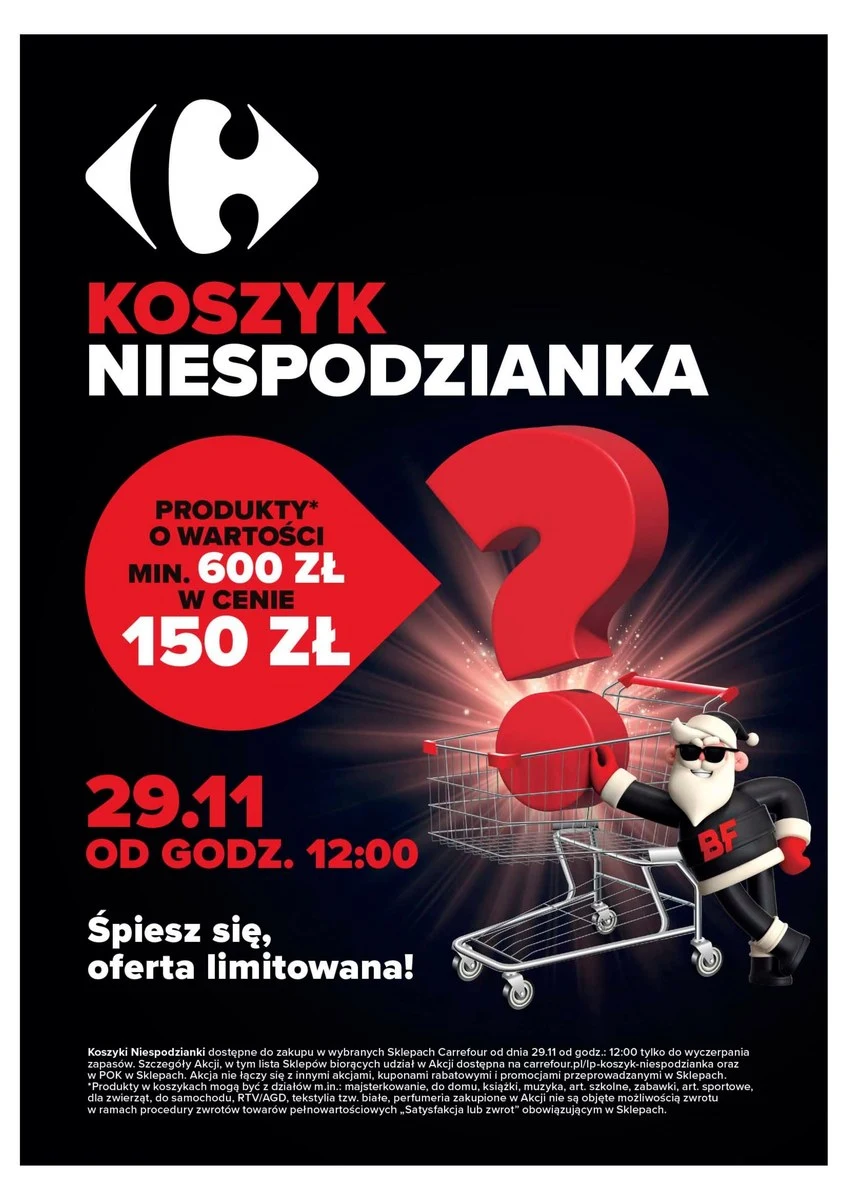 Koszyk niespodzianka w Carrefourze 29 listopada! 