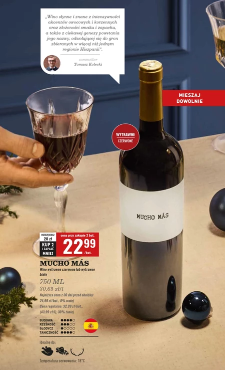 Mucho Más Wino czerwone wytrawne 0,75 l