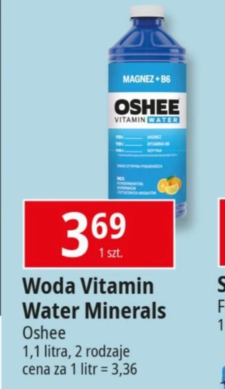 Oshee Vitamin Water Napój niegazowany smak cytryna-pomarańcza 1,1 l