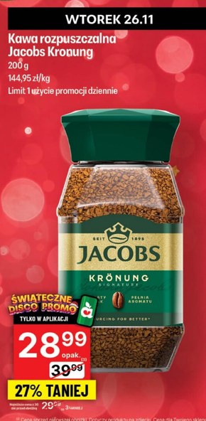 Jacobs Krönung Kawa rozpuszczalna 200 g niska cena