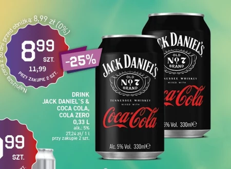 Jack Daniel's and Cola Ready to Drink 330 mL