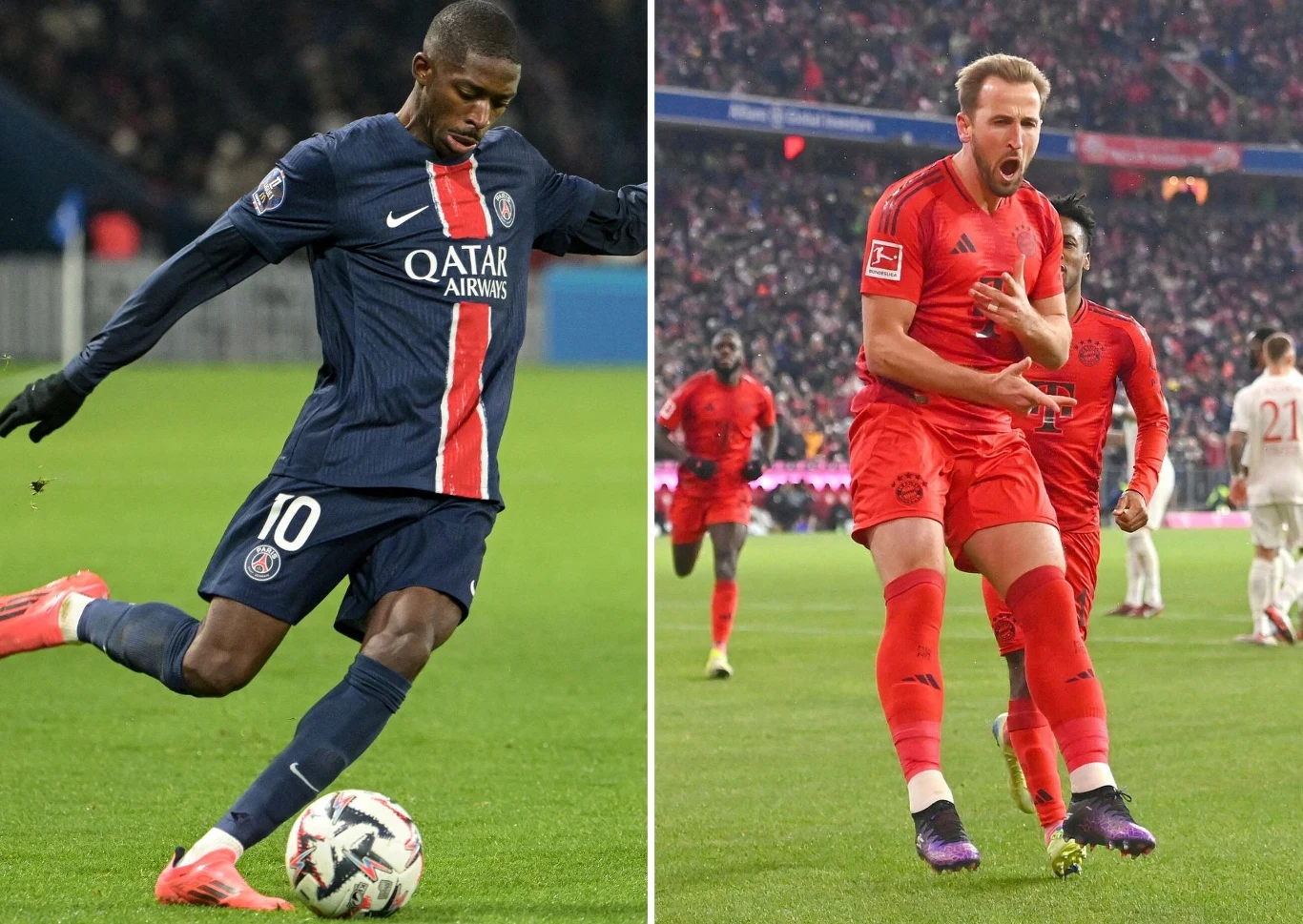 Ousmane Dembele (PSG) i Harry Kane (Bayern)