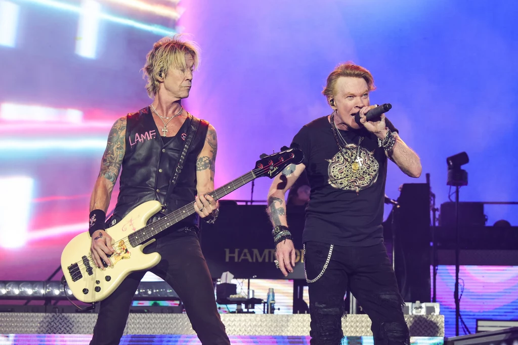 Duff McKagan i Axl Rose (Guns N' Roses) w akcji