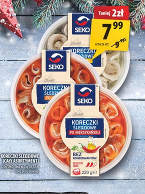 SEKO Koreczki śledziowe po meksykańsku 220 g niska cena