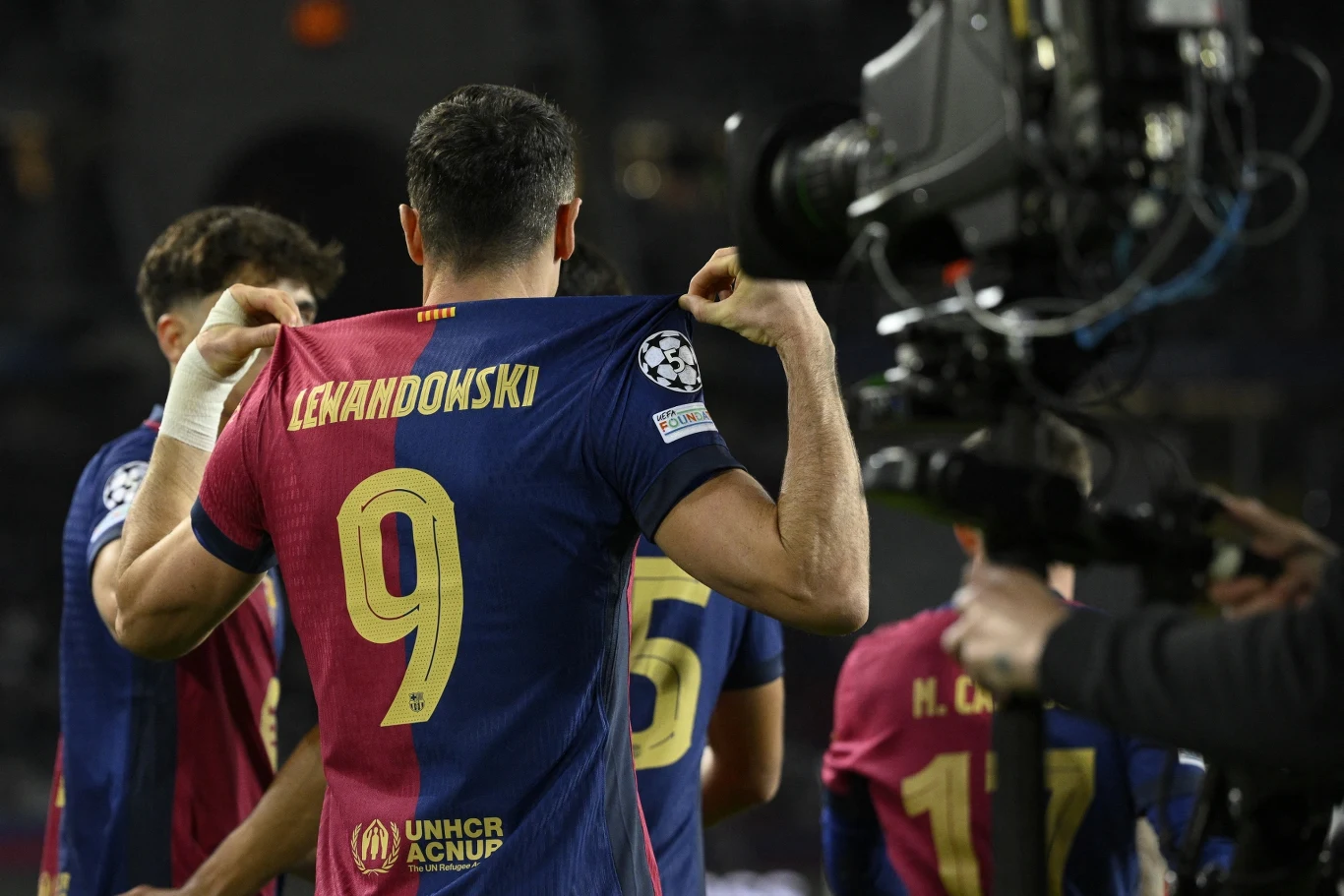 Robert Lewandowski po strzeleniu 100 goli w Lidze Mistrzów