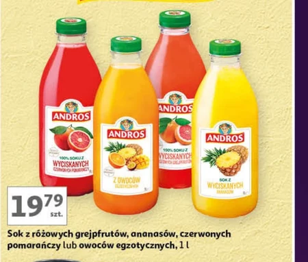 Andros Sok z wyciskanych ananasów 1 l