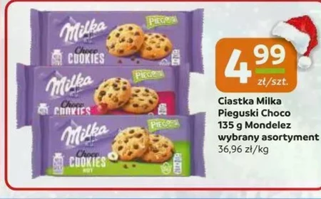 Milka Pieguski Choco Cookies Ciasteczka z kawałkami czekolady mlecznej 135 g