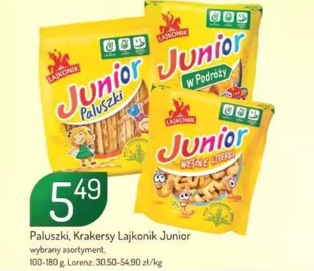 Lajkonik Junior Paluszki o smaku waniliowym 180 g