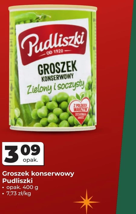 Pudliszki Groszek konserwowy 400 g
