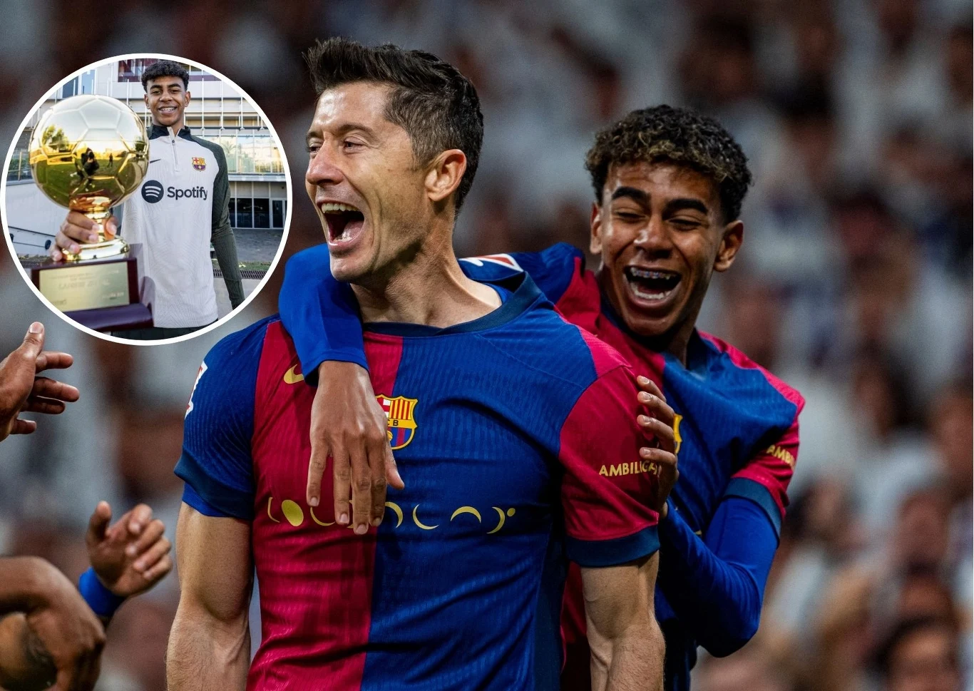 Robert Lewandowski i Lamine Yamal Robert Lewandowski i Lamine Yamal