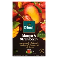 Dilmah Mango & Strawberry Cejlońska czarna herbata 30 g (20 x 1,5 g)