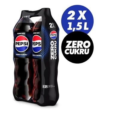 Pepsi-Cola Zero cukru Napój gazowany 3 l (2 x 1,5 l) - 0