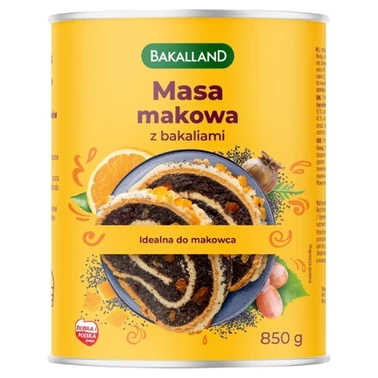 Bakalland Masa makowa z bakaliami 850 g  - 0