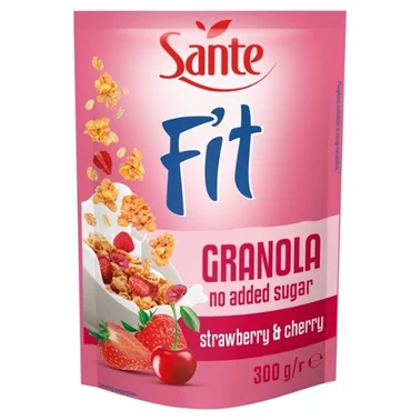 Sante Fit Granola z truskawką i wiśnią 300 g - 0