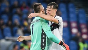 Łukasz Skorupski miał we wtorek powody do radości